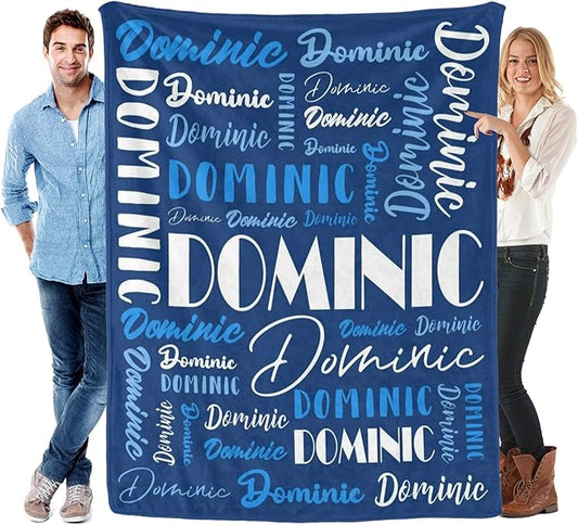 Name Blanket Personalized Blanket for Adult Kids Flannel Customize Throw Blanket Custom (Color 18, 40 x 50 Inches)