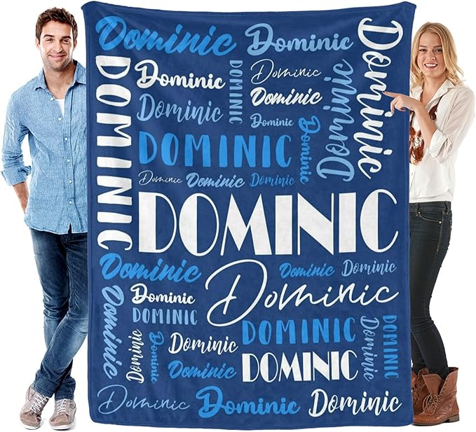 Name Blanket Personalized Blanket for Adult Kids Flannel Customize Throw Blanket Custom (Color 18, 50 x 60 Inches)