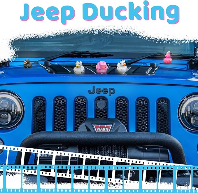 60 Pack Rubber Ducks for Jeeps 2.3 Inch Bulk Floater Jeeps Ducks for Ducking Assortment Mini Rubber Duckies for Toddler Baby Bath Toys Birthday Gifts Party Favors