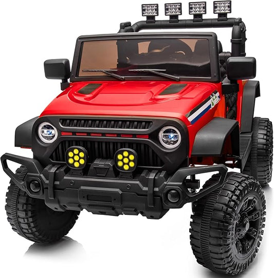 24V Kids Ride on Car, Kids Electric Vehicles Car Ride on Toy Truck for Toddlers 3-5 w/Remote Control, 400W Motor - Red