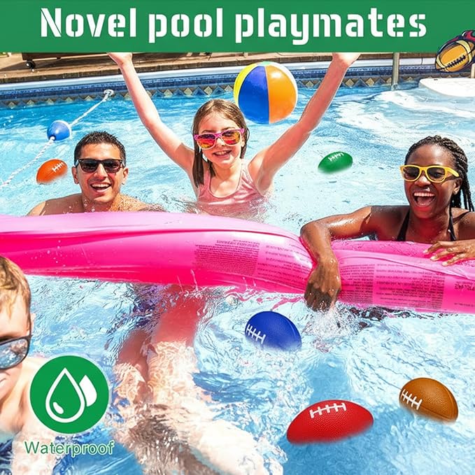 Mini Foam Footballs 4.7 Inch Party Favor Foam Balls Assorted Color Small Stress Sports Ball for Game Carnival Reward Party Gift Goodie Bags Stuffers