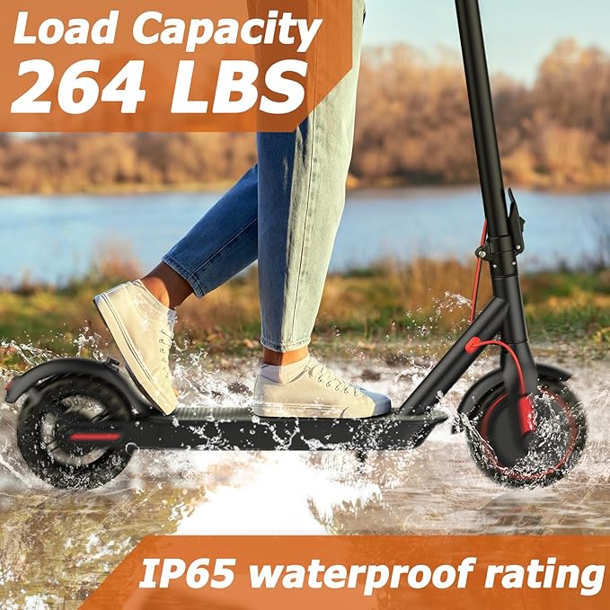 E Scooter for Adults 19-22 MPH 350/500W Motor 281/441Wh Battery,8.5"/10" Tires,Motorized Scooter Up to 22 Miles Range, Foldable Scooter with Double Shock Absorption/Bearing 265 LBS/APP Control