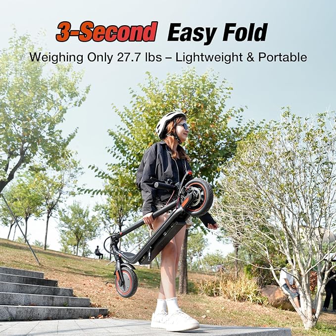 iScooter Electric Scooter for Adults, 23/18/12 Miles Long Range,22/19/18 Mph Top Speed, Commuting Electric Scooter with Cruise Control, Double Braking Systems Escooter for Adults and Teens