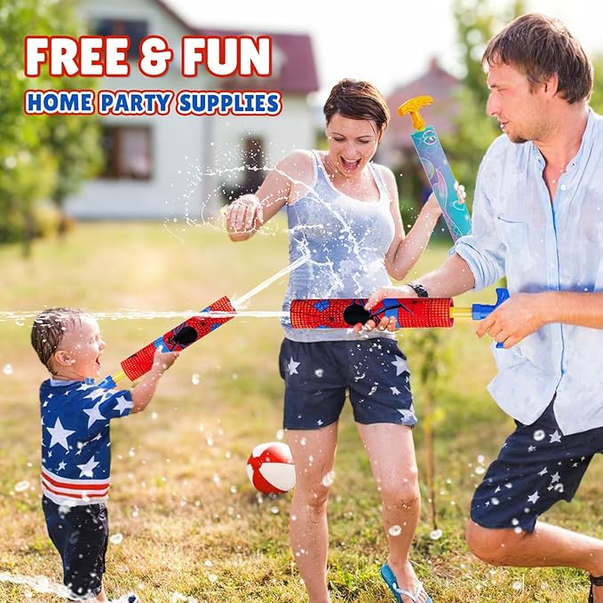 LQYoyz Water Gun 6 Pack Cool Super Water Soaker Blaster Squirt Guns 40 Ft Water Shooter Swimming Pool Beach Summer Party Outdoor Water Game Fighting Toys for Kids Adults