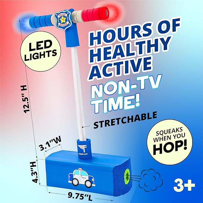 Flybar My First Foam Pogo Jumper for Kids Fun and Safe Pogo Stick for Toddlers, Durable Foam and Bungee Jumper for Ages 3 and up, Supports up to 250lbs