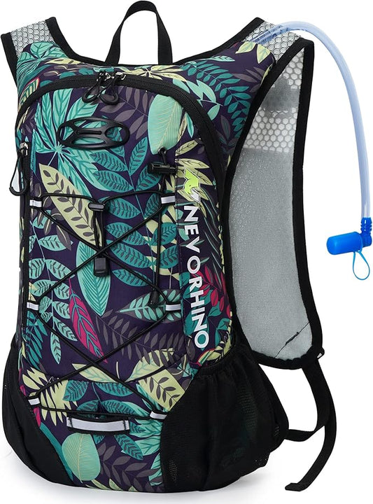 Lightweight Hydration Backpack, Running Backpack with 2L Water Bladder, Hydro Water Daypack for Cycling Hiking Rave for Men Women