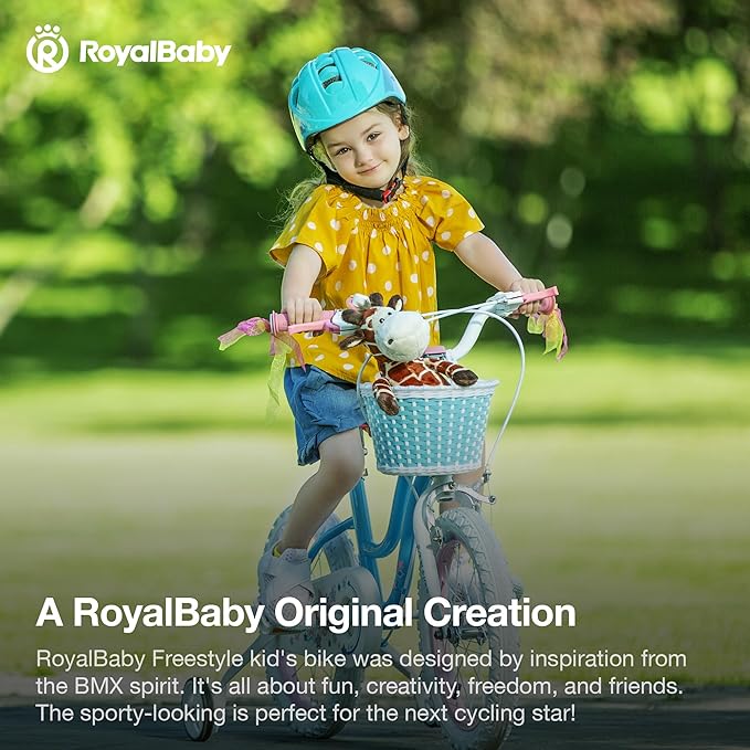 RoyalBaby Girls Bike Classic & EZ Kids Bike, Balance and Pedal Bicycle, 12 14 16 18 20 Inch Toddlers to Big Kids 3-10 Years