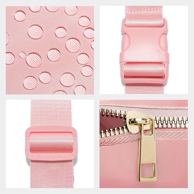 Gitus Birthday Gifts for 8 9 10 11 12 13 Year Old Girls Personalized Fanny Pack Crossbody Bags with Initial Letter Patch Belt Bag for Teen Girls Cute Trendy Stuff Travel Essentials (LightPink-W)