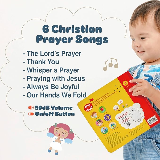 Pray with Jesus -Audio Bible for Kids, 6 Exclusive Prayer Songs, The Lord's Prayer, Christian Music, Christmas Toy for Toddlers 18m +, Christian Baby Gift