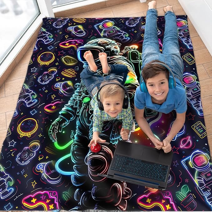 Astronaut Blanket for Kids Boys Blanket Gift for Son Grandson, Cool Warm Cozy 60 x 50 Inches Throw for Bedroom Bed Sofa Camping