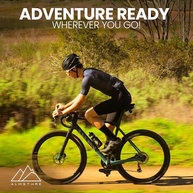 Signature Bike Saddle Bag – Sterling Silver | 0.5L Bike Seat Bag (3" x 5.25" x 2") | Water-Resistant Ripstop, Waterproof Zipper, Internal Pocket | Durable Under Seat Storage