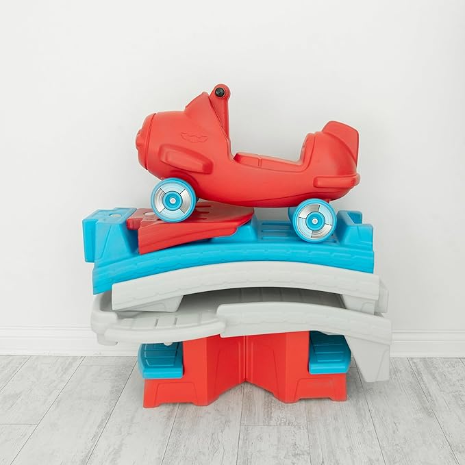 Step2 Sky Rider Up & Down Roller Coaster Kids Ride On Toy, Push Car, Indoor/Outdoor Playset, Made of Durable Plastic, Max Weight 50 lbs., for Toddlers 2-5 Years Old