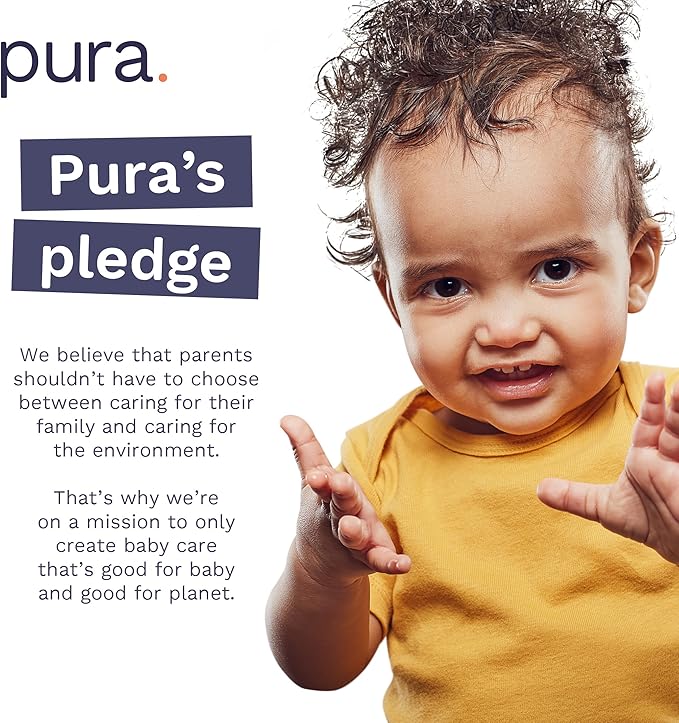 Pura Hypoallergenic Diapers, Size 1 (4-11 lbs), Monthly Pack, Totally Chlorine Free, Wetness Indicator, Suitable for Sensitive Skin, Soft Cotton Comfort, Overnight, 6 Packs of 32 (192 Baby Diapers)