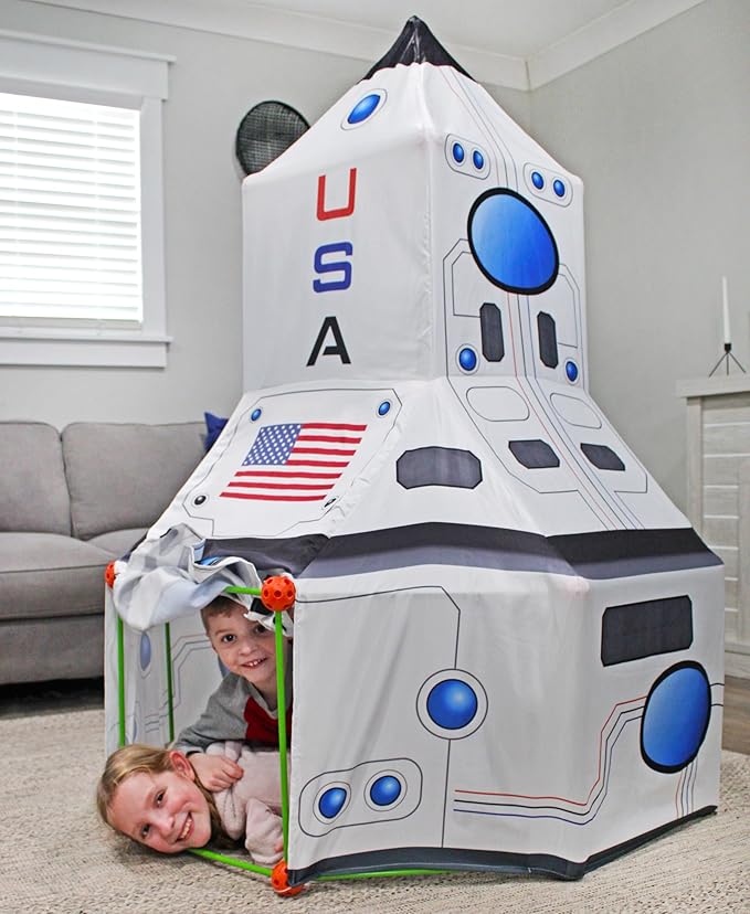 Ultimate Play Fort Kit (83-Piece Set), Stick and Ball Fort Building Kit w/ 3 Play Tent Covers