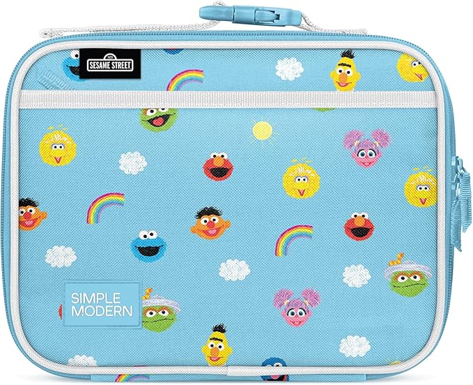 Simple Modern Sesame Street Kids Lunch Box for School | Reusable Insulated Lunch Bag for Toddler, Girl, and Boy | Exterior & Interior Pockets | Hadley Collection | Sesame Street Pals