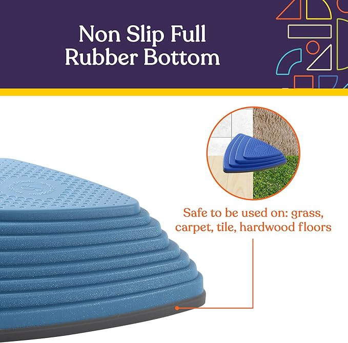 Special Supplies 10 Stepping Stones for Kids Indoor and Outdoor Balance Blocks Promote Coordination, Balance Strength Child Safe Rubber, Non-Slip Edging