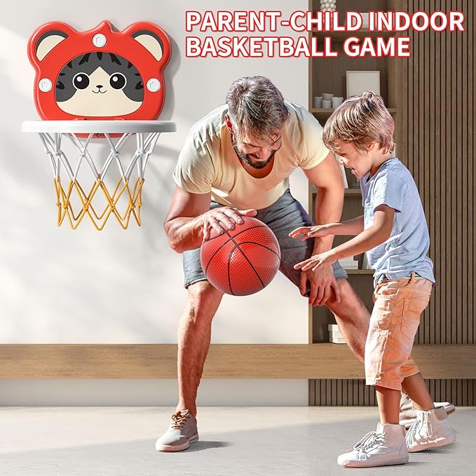 Toddler Basketball Hoop Indoor Toys Gifts for 3 4 5 Year Old Boys Kids, Indoor Mini Basketball Hoop for Toddler Kids Boys Ages 3-5 4-6, Ideal 3 4 5 6 Year Old Boy Birthday Gifts
