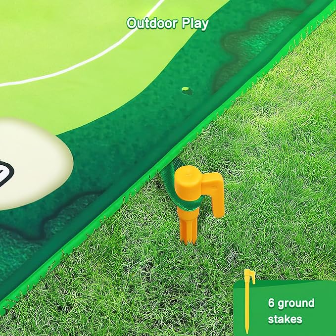 Dollox Golf Chipping Game Set with Hitting Mat – Indoor & Outdoor Practice Kit for Adults & Kids, Family Golf Game with 20 Sticky Balls (No Club)