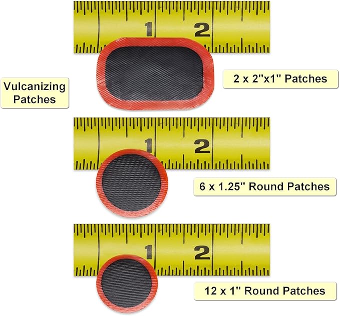 36-PC Bike Inner Tube Repair Kit. Includes Vulcanizing and Self Adhesive Bike Tire Patch Kit with Metal Tire Levers