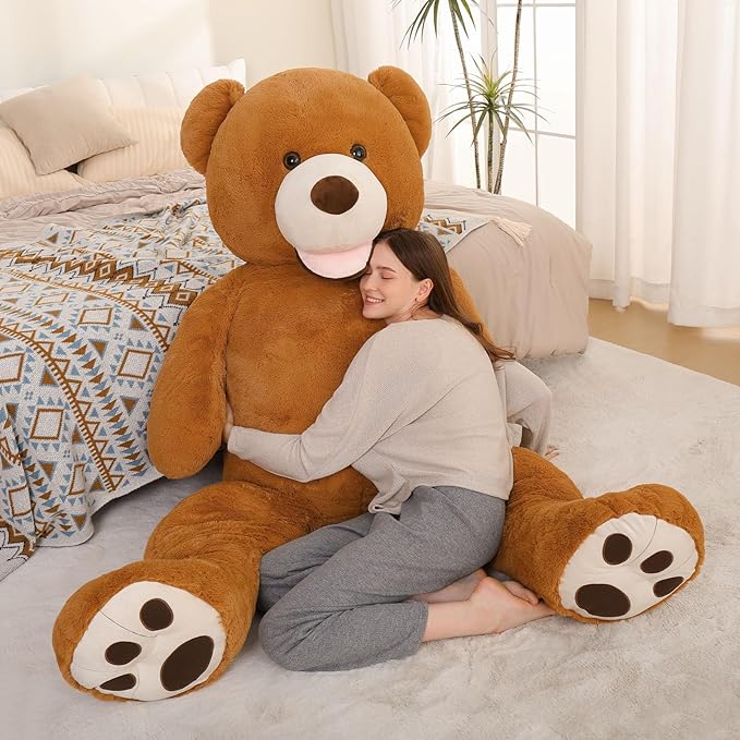 MorisMos Giant Teddy Bear Plush 6ft, Life Size Huge Brown Teddy Bears for Boyfriend, 6 Foot Large Big Stuffed Animal Gifts for Lover on Valentines, Anniversary, Birthday