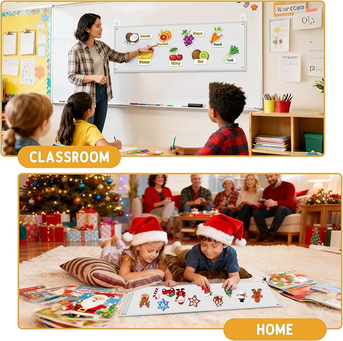 AKAYOK Foldable Felt Board - Double-Sided Flannel Story Board for Preschool Learning, Interactive Storytelling & Play | 13" x 12" Portable Felt Play Board for Home & Classroom Use（White）