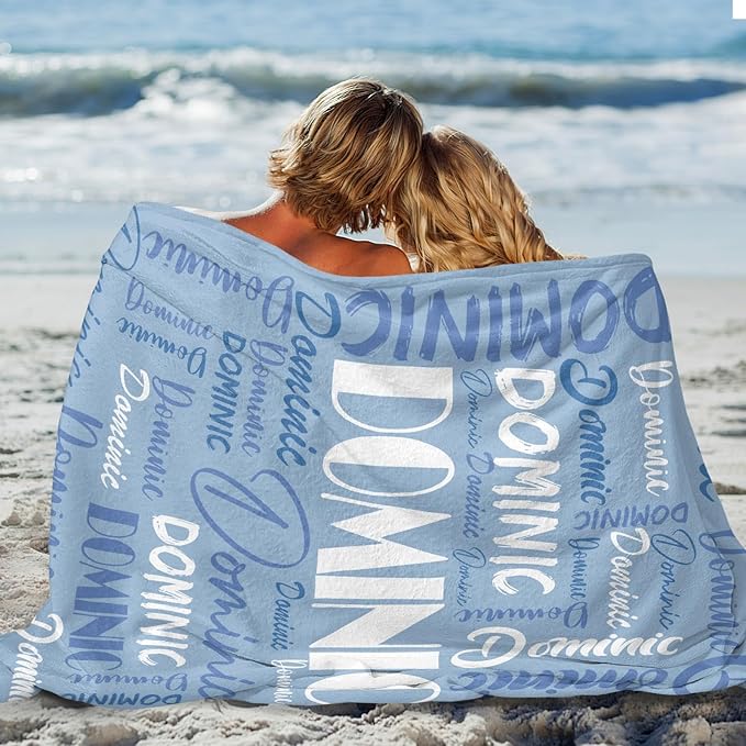 Dr.TOUGH Personalized Name Blanket Personalized Blanket for Adult Kids Flannel Customized Personalized Blankets and Throws