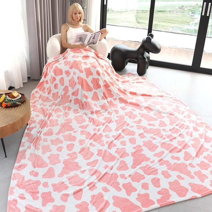 Warm Blanket Pink Soft Lightweight Blanket Soft Large Throw Blanket for King Bed