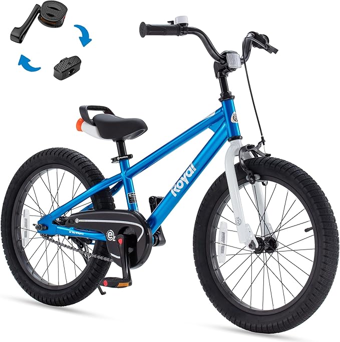RoyalBaby Kids Bike EZ Freestyle Training Free Balance to Pedal Easy Learning Bicycle, 12-18 Inch for Toddlers to Big Kids
