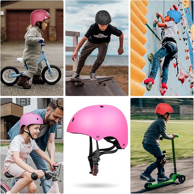Glaf Toddler Helmet for 2-8 Years Kids Bike Helmets Baby Girls Boys Multi-Sport Adjustable Skateboard Bicycle Helmet Lightweight 3 Sizes for Toddler to Youth 8-14