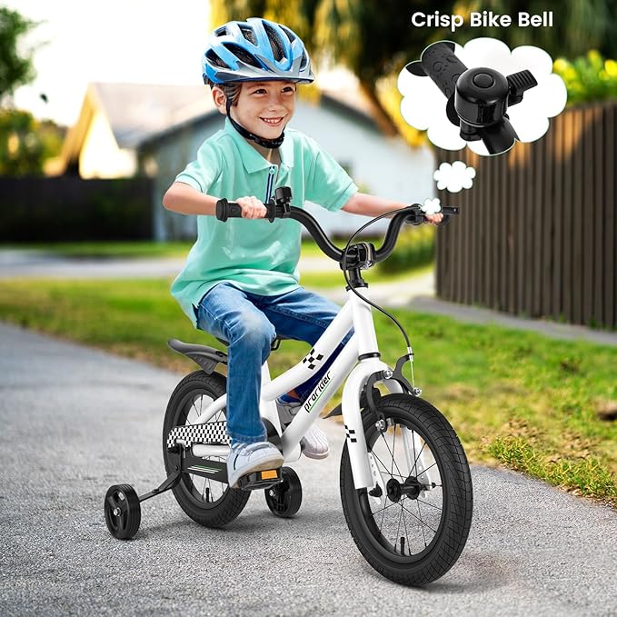 BABY JOY Kids Bike, 12 14 16 18 20 Inch Children Bikes for Boys Girls Teens 3-8 8+ Years w/Training Wheels or Kickstand, Handbrake, Coaster Brake & Removable Basket, Kids Bicycle of Multiple Colors