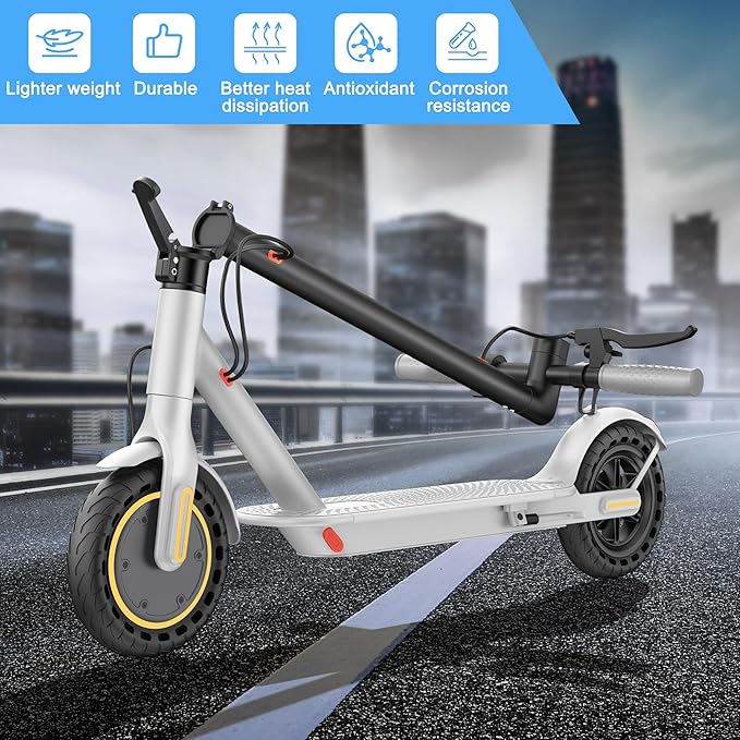 E Scooter for Adults 19-22 MPH 350/500W Motor 281/441Wh Battery,8.5"/10" Tires,Motorized Scooter Up to 22 Miles Range, Foldable Scooter with Double Shock Absorption/Bearing 265 LBS/APP Control
