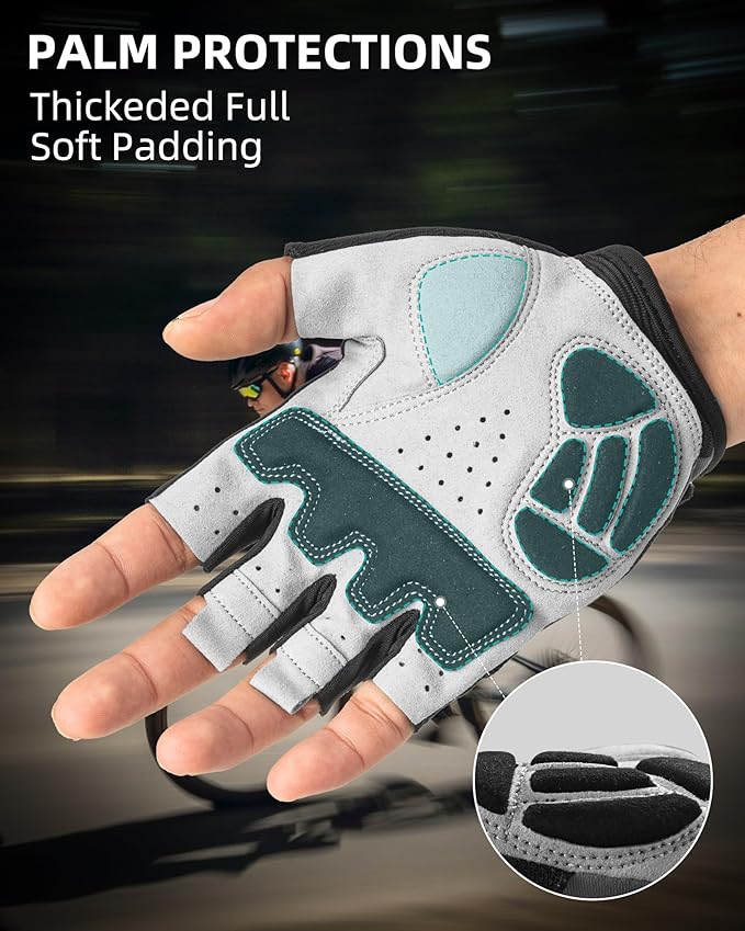 ROCKBROS Cycling Gloves for Men Women - Breathable Gel Pad Road Mountain Bike Gloves - Touch Screen Anti-Slip MTB Gloves for Cycling Workout Outdoor Sports