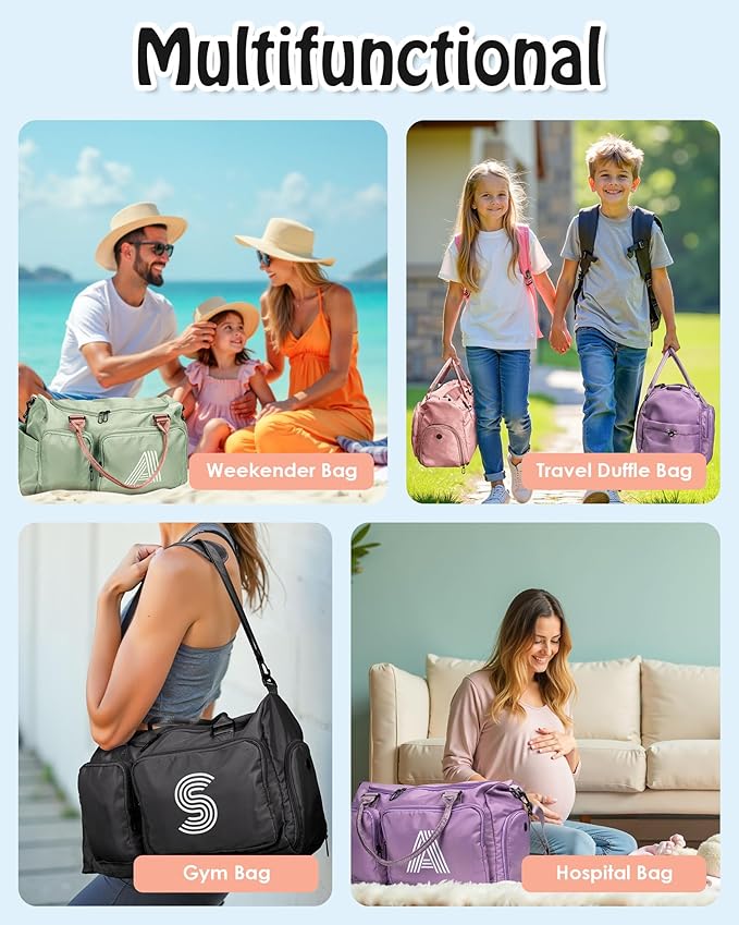 Gifts for 3 4 5 6 7 8 9 10 11 12 13 Year Old Girls, Sports Gym Bag for Kids Girls Boys, Travel Duffel Bag, Daughter Gifts from Mom, Girls Women Teacher Gifts