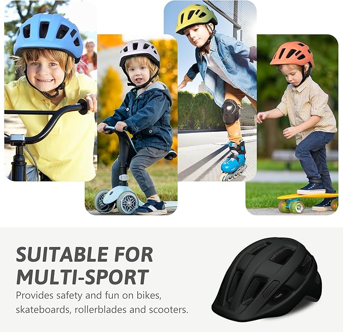 Toddler Kids Bike Helmet, Adjustable Infant Baby Bicycle Helmet for Age 1-3-5-8 Years Child Boys Girls, Multi-Sport Scooter Skateboard, 2 Sizes