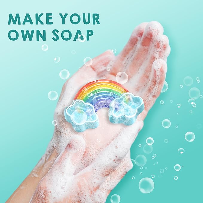 Klever Kits Bath Bomb, Soap Making Kit for Kids, 2-in-1 Spa Science Kits, DIY Make Your Own Bath Bombs & Soap, Spa Kit for Kids, Gifts Toys for Toddler Kid, Birthday Present