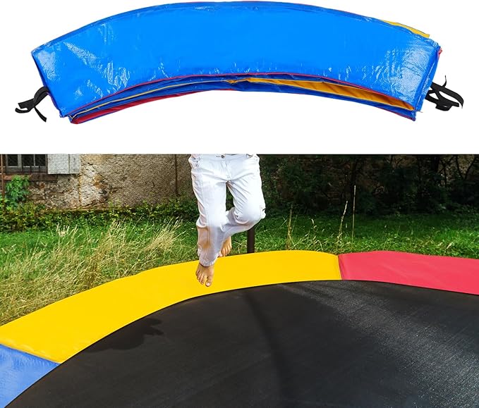 Eapmic Trampoline Pad Replacement, Trampoline Safety Pad, Spring Cover for 8ft 10ft 12ft 14ft 15ft 16ft Round Trampoline with Waterproof Foam Padding, Universal Trampoline Accessories