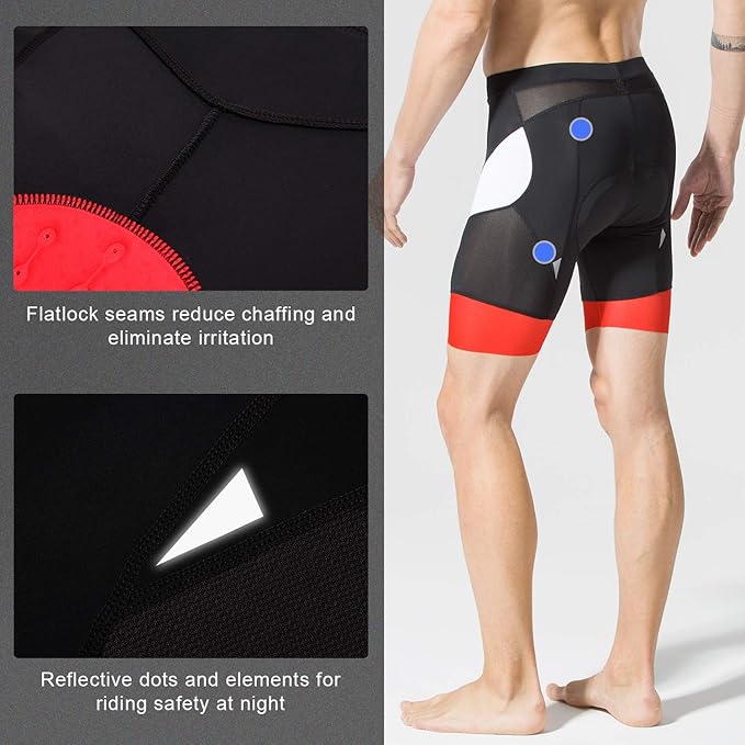 Men's Cycling Shorts Padded Bicycle Riding Half Pants Bike Biking Cycle Tights