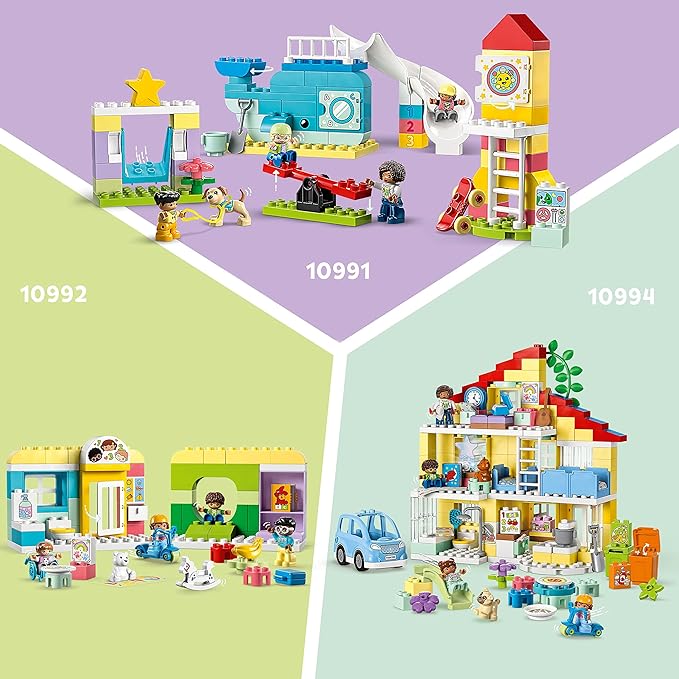 LEGO DUPLO 3in1 Tree House 10993 Creative Building Toy for Toddlers, Includes 8 Figures for Teaching Social Skills, Playing Together and Group Play, Great Birthday Gift for Kids
