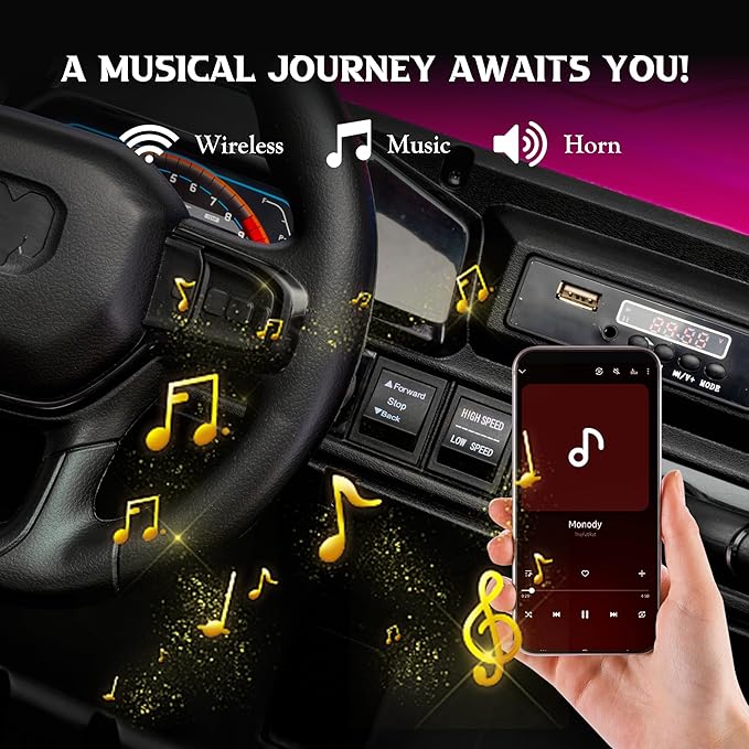 24V 2 Seater Ride on UTV Car, 4WD Ride on Toys for Kids with Remote Control, Shock Absorbers, LED Lights, Music, Off-Road Electric Car for Kids Boys Girls (Pink)