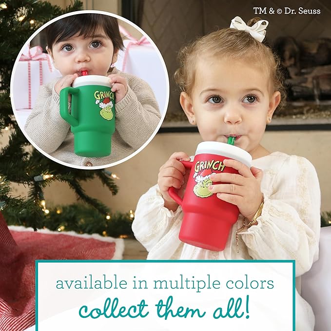 Infantino My 1st Tumbler, Silicone Sippy Cup with Straw & Handle, Spill-Resistant Baby Cup for On-the-Go, BPA-Free Transition Bottle