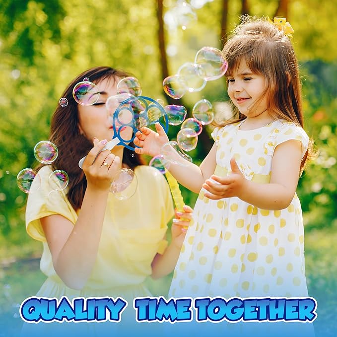 Giant Bubble Wands - Bubbles for Kids, Giant Bubbles, Bubble Toys, Large Blowing Rings, Variety Shapes Set for Big Soap Bubbles, Includes Huge Bubble Mix Solution Kit 11,19 Pack