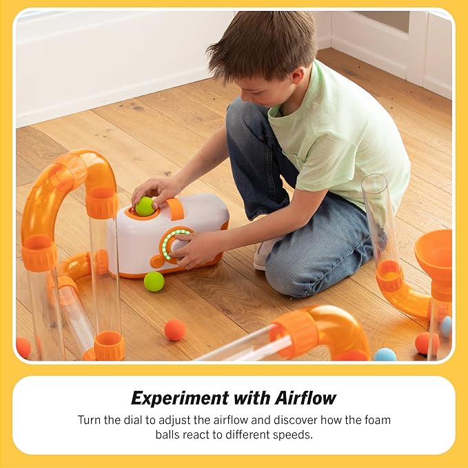 Fat Brain Toys The Original Air Toobz, Air-Powered STEM Building Toys for Kids & Teens, Kids Building Toys, STEM Toys for 3+ Year Old