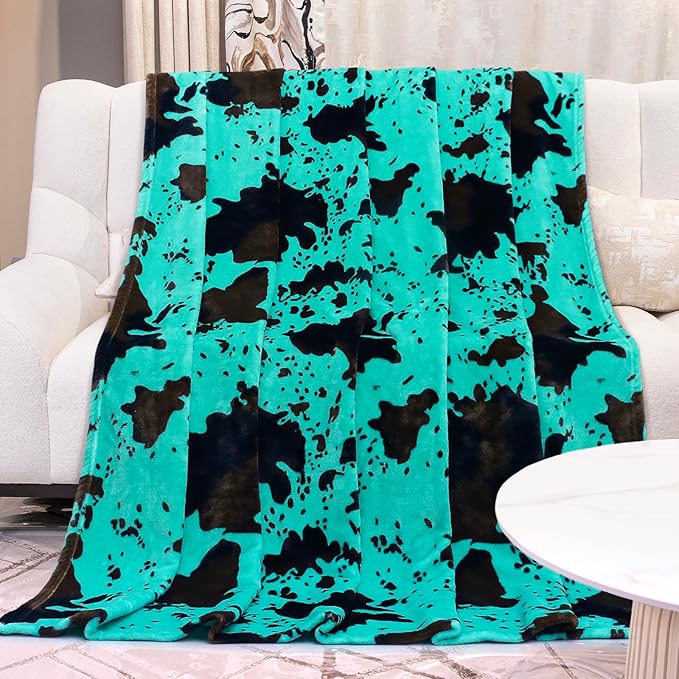 Teal Blanket Queen Size - Lightweight All-Season Plush Turquoise Soft Fleece Throw for Bed, Couch, Home Decor & Housewarming Gifts 90x90