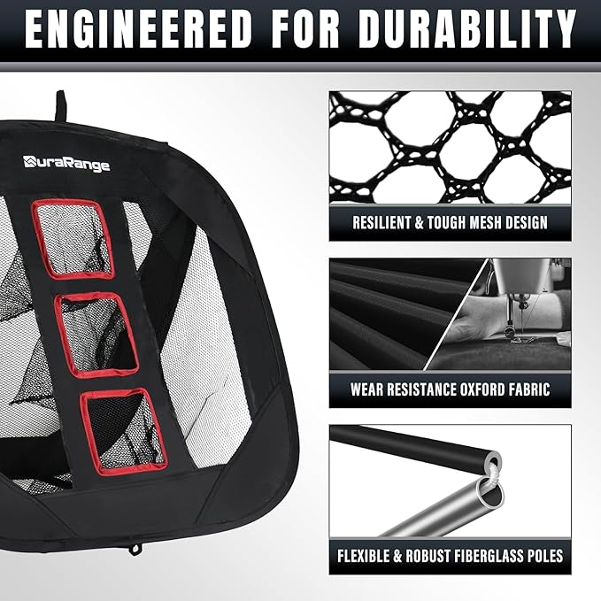 Pop-Up Golf Chipping Net - Ultimate Target Training Chip Aids for Precision & Distance, Outdoor | Indoor Practice, Golfer Gift