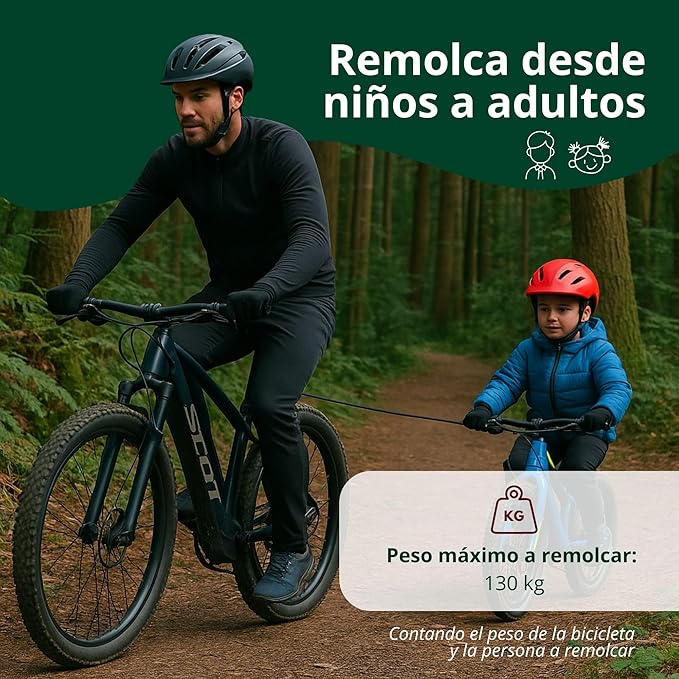 Trax Pro Unisex Adult/Cycle/E-Bike Towing System, Black, One Size