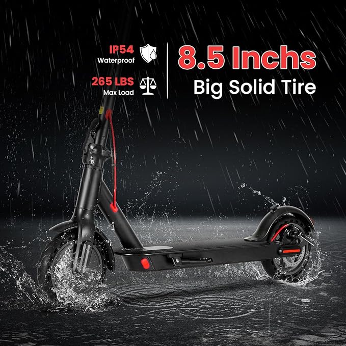 Caroma Electric Scooter,630W Peak Motor,20 MPH Max Speed & 18 Miles Long Range,8.5" Solid Tires,Dual Braking System with Cruise Control,Foldable E-Scooter with Smart APP Lock for Adults and Teens