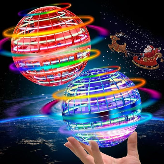 2 Pack-2025 Upgraded Flying Orb Ball Toy, Hover Boomerang Ball Spinner Mini Drone - Magic Floating Galactic Fly Spinning Orb, for Boys Girls and 6-12 Age Kids