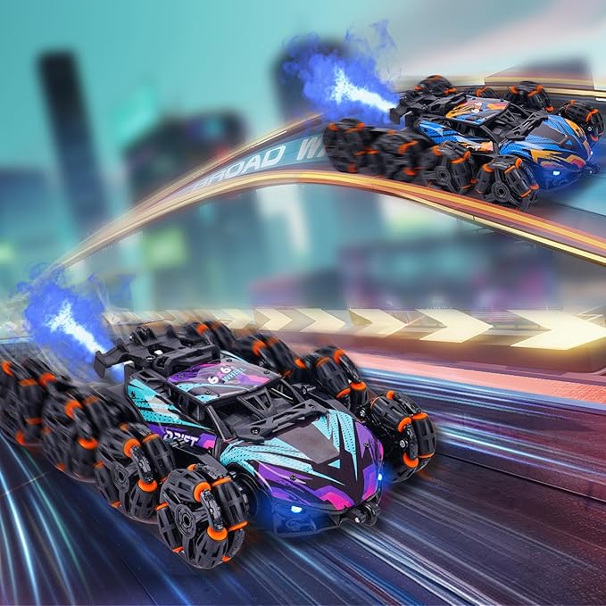 Cool 8 Wheels Hand Controlled RC Stunt Car Toys, Xmas Gifts and Birthday Presents for Kids, Gesture Sensing Remote Control Cars for Boys Age 6 7 8-10 11 12 Year Old