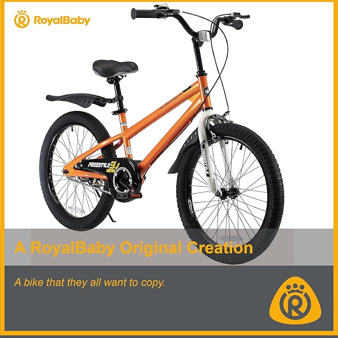 RoyalBaby Kids Bike EZ Balance to Pedal Dual Handbrake Toddlers Boys Girls Bicycle 12-20 Inch for Age 3-10 Years