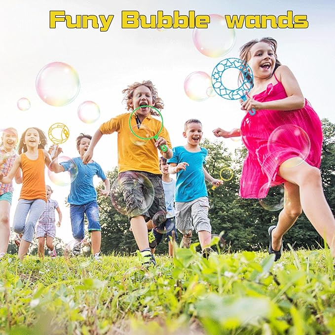 Bubble Wands Set, 32pcs Bubble Wands Toy Set Large Bubble Wand Bulk for Kids Summer Outdoor Activity Party Birthday